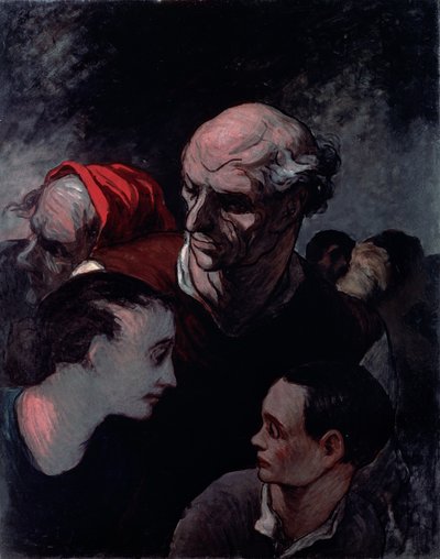 Familia en una Barricada durante la Comuna de París de 1870 de Honoré Daumier